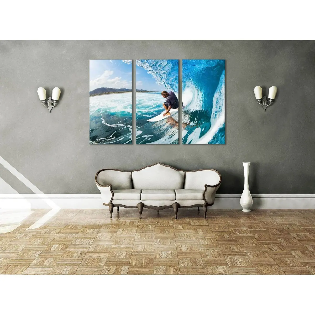 Surfing №655 Ready To Hang Canvas Print 5