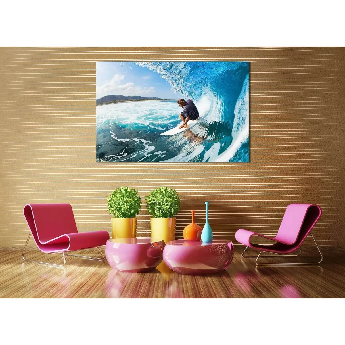 Surfing №655 Ready To Hang Canvas Print 2