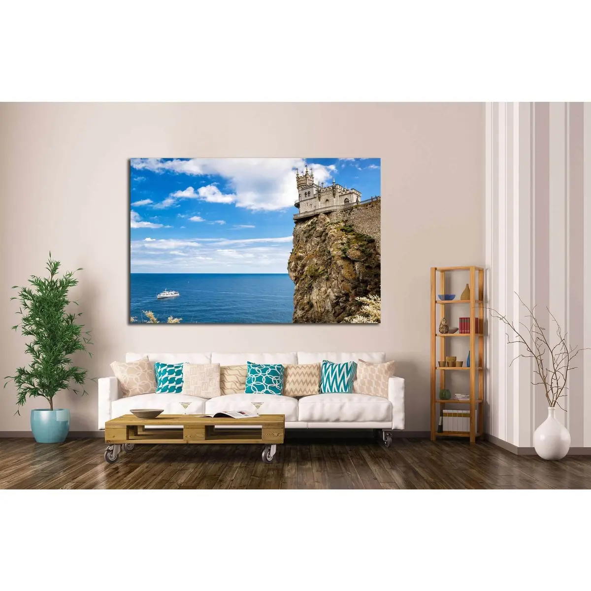Swallow's Nest Castle, Black Sea In Crimea, Ukraine №1812 Ready To Hang Canvas Print 3