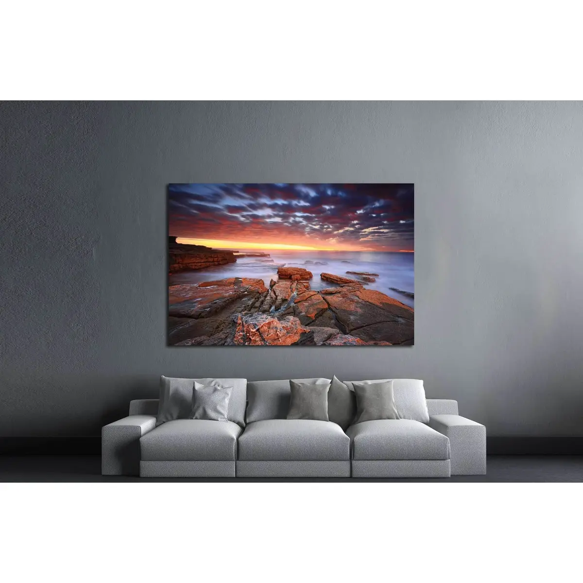 Swift Movement In The Clouds As They Swept In Fast №3180 Ready To Hang Canvas Print 3