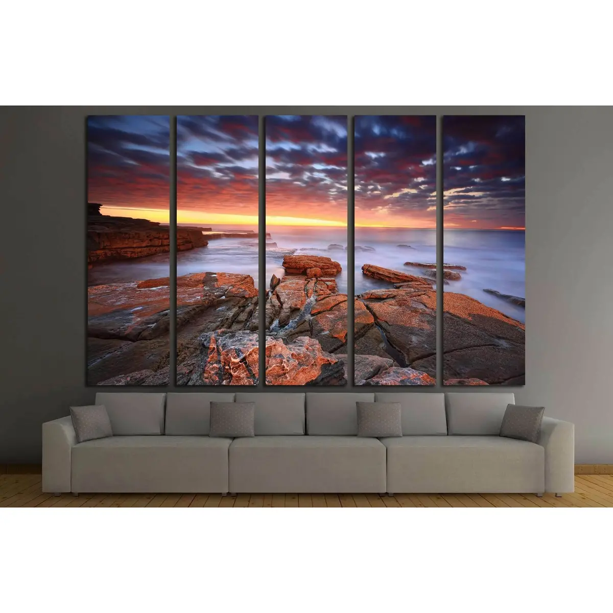Dynamic Clouds Sweeping Across the Sky #3180 – Premium Ready-to-Hang Canvas Art - Image 3