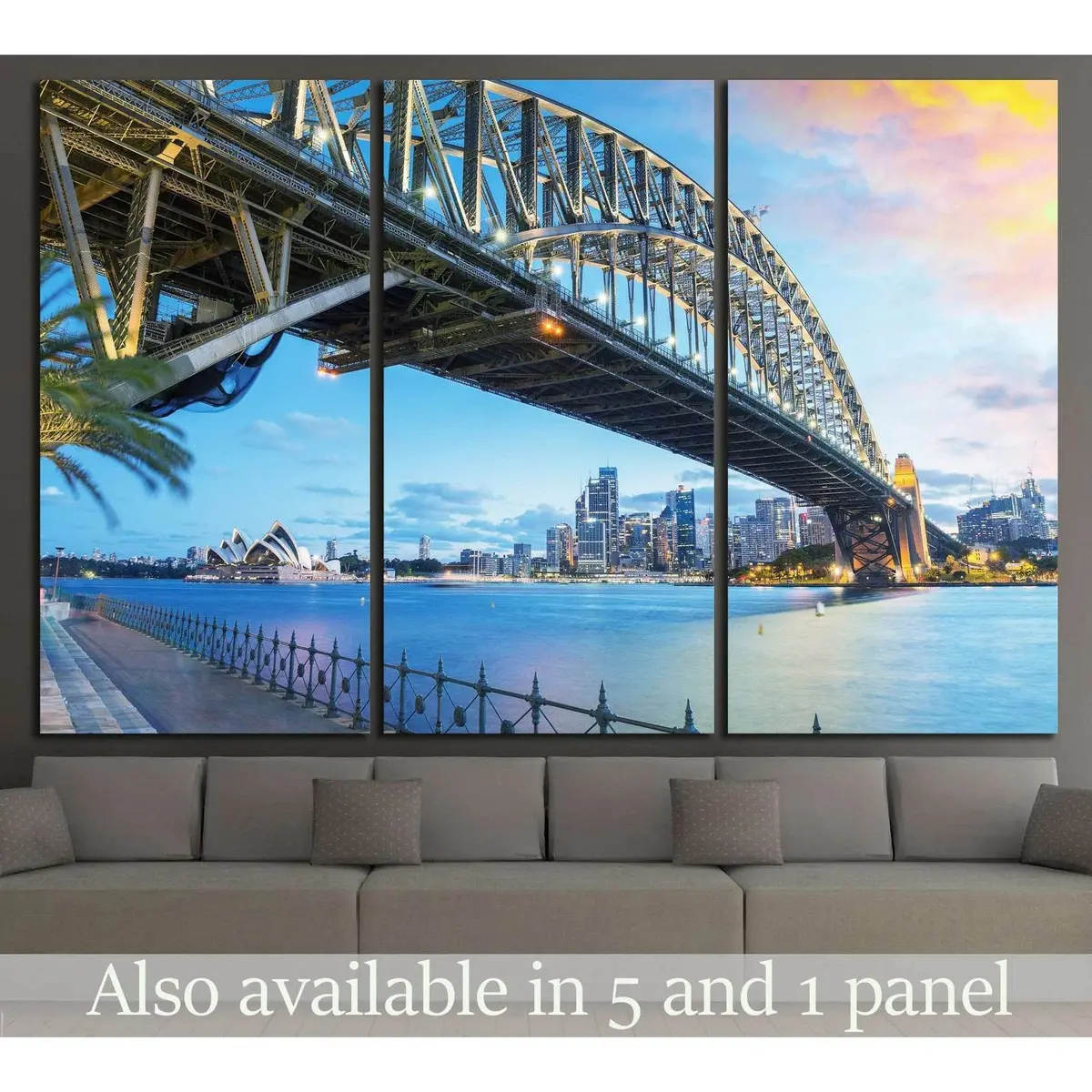 Sydney, Australia. Amazing Skyline At Dusk №1148 Ready To Hang Canvas Print 5