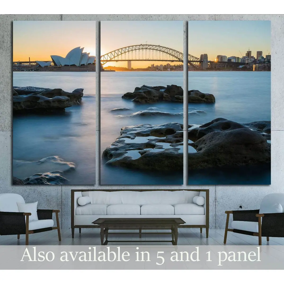 Sydney, Australia View Of The Opera House In The Beautiful Sunset №3050 Ready To Hang Canvas Print 5