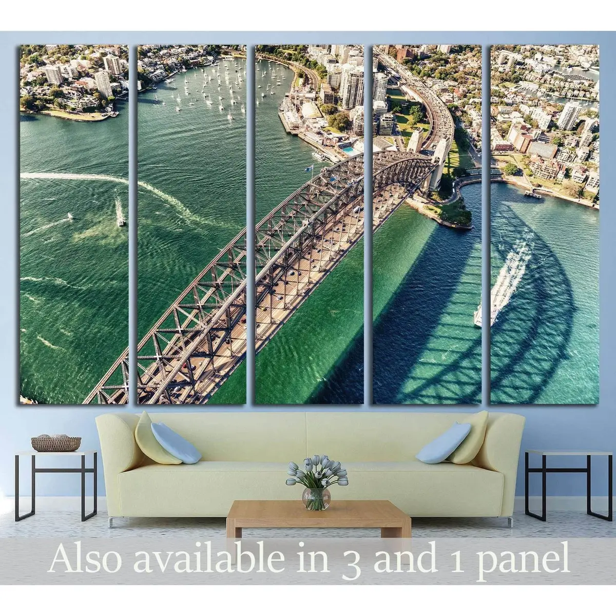 Sydney Harbour Bridge. Aerial View №1151 Ready To Hang Canvas Print 1