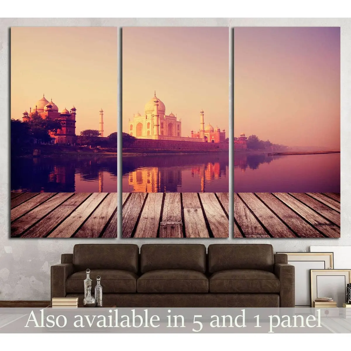 Taj Mahal India Seven Wonders Travel Destination Concept №2285 Ready To Hang Canvas Print 5