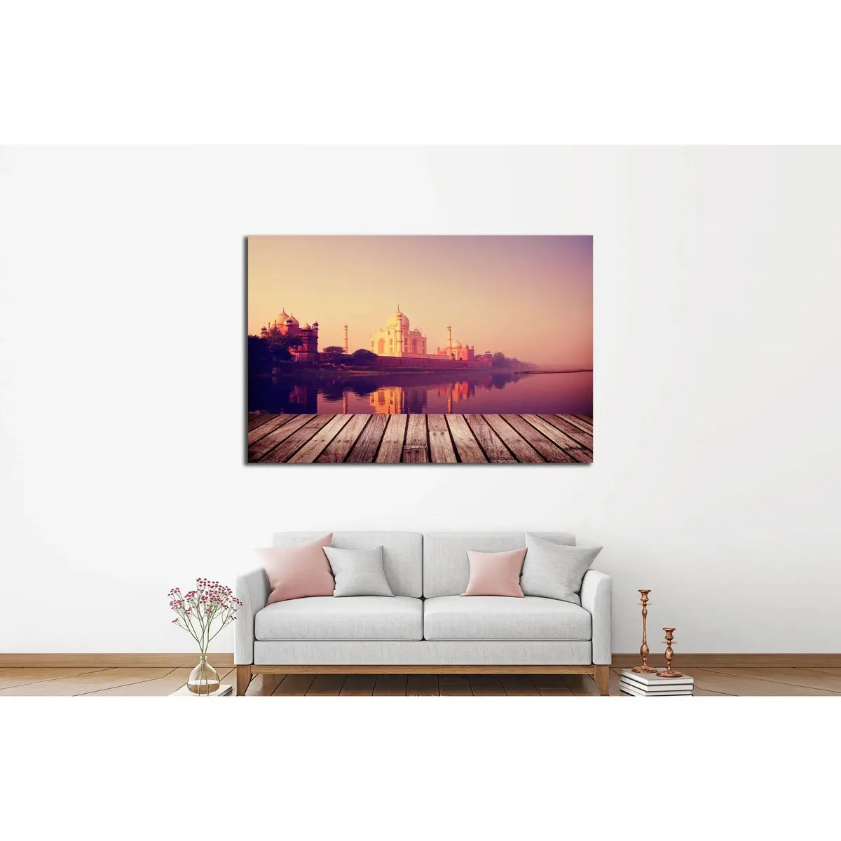 Taj Mahal India Seven Wonders Travel Destination Concept №2285 Ready To Hang Canvas Print 3