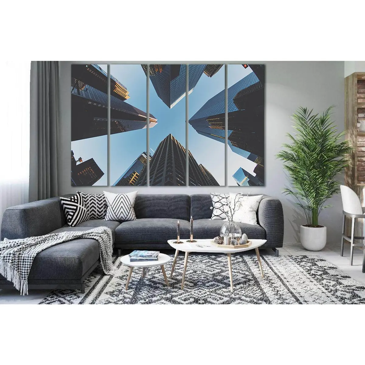Calgary Skyline Canvas Wall Art – Pre-Installed Hanging Hardware, SL1391