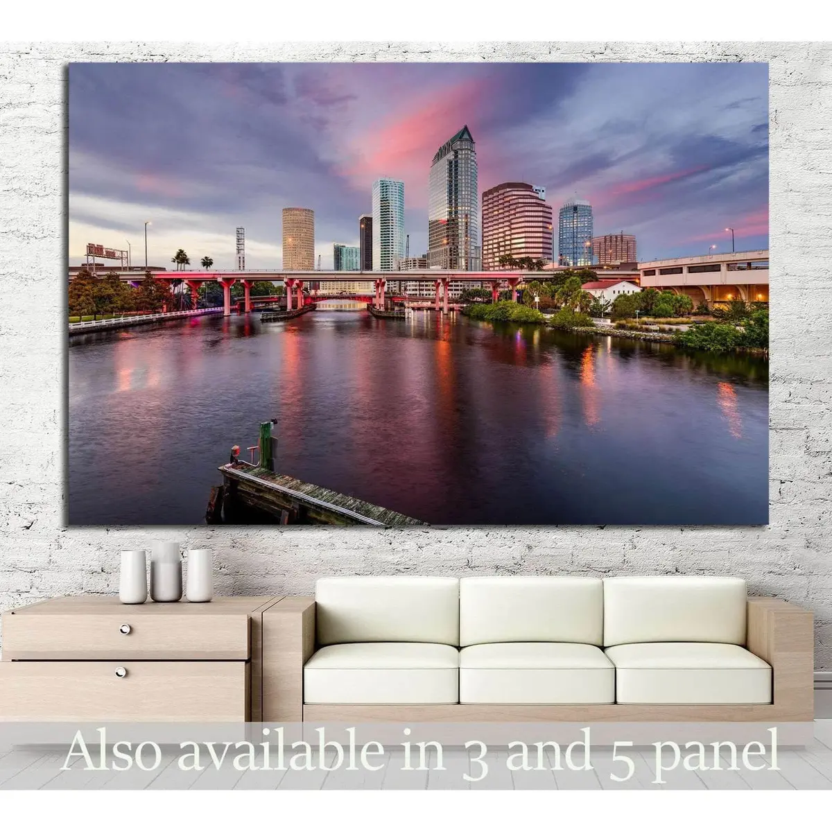 Tampa, Florida, Usa, Hillsborough River №1216 Ready To Hang Canvas Print 1