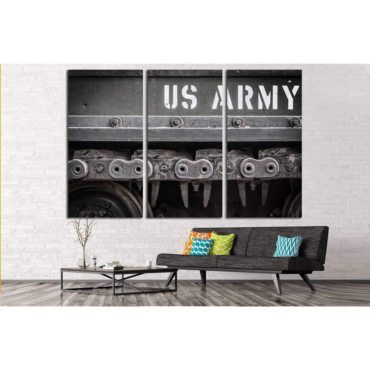 Tank Tracks Us Army №523 Ready To Hang Canvas Print 2