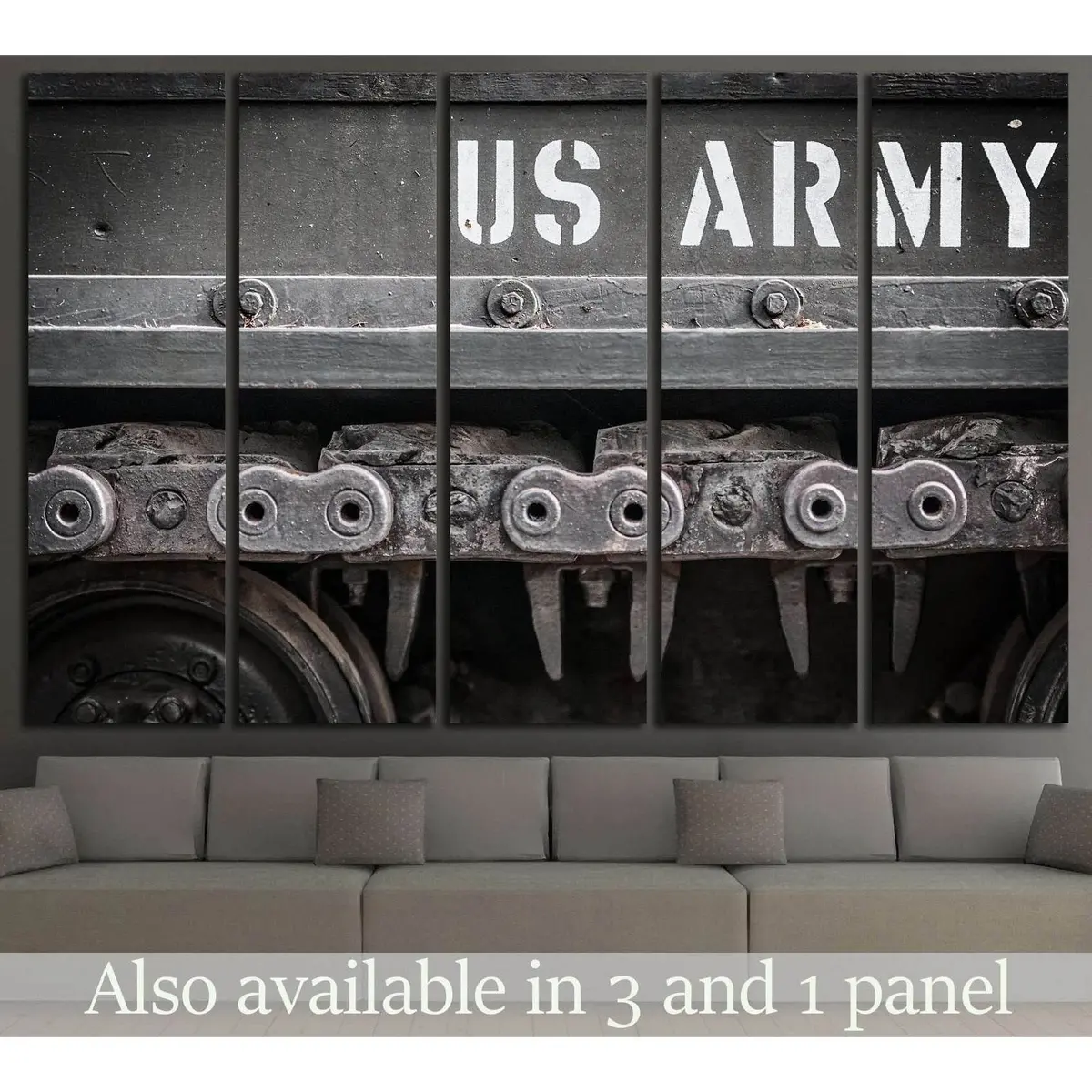 Tank Tracks Us Army №523 Ready To Hang Canvas Print 1
