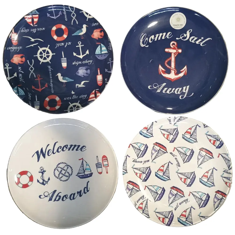 Tarhong Melamine Nautical Salad Plates - 4 Pc. 1