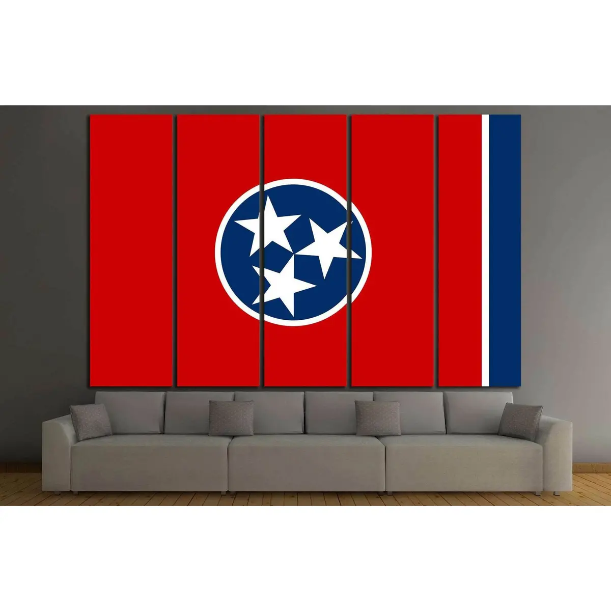 Tennessee State Flag Canvas Wall Art №690 - Image 3