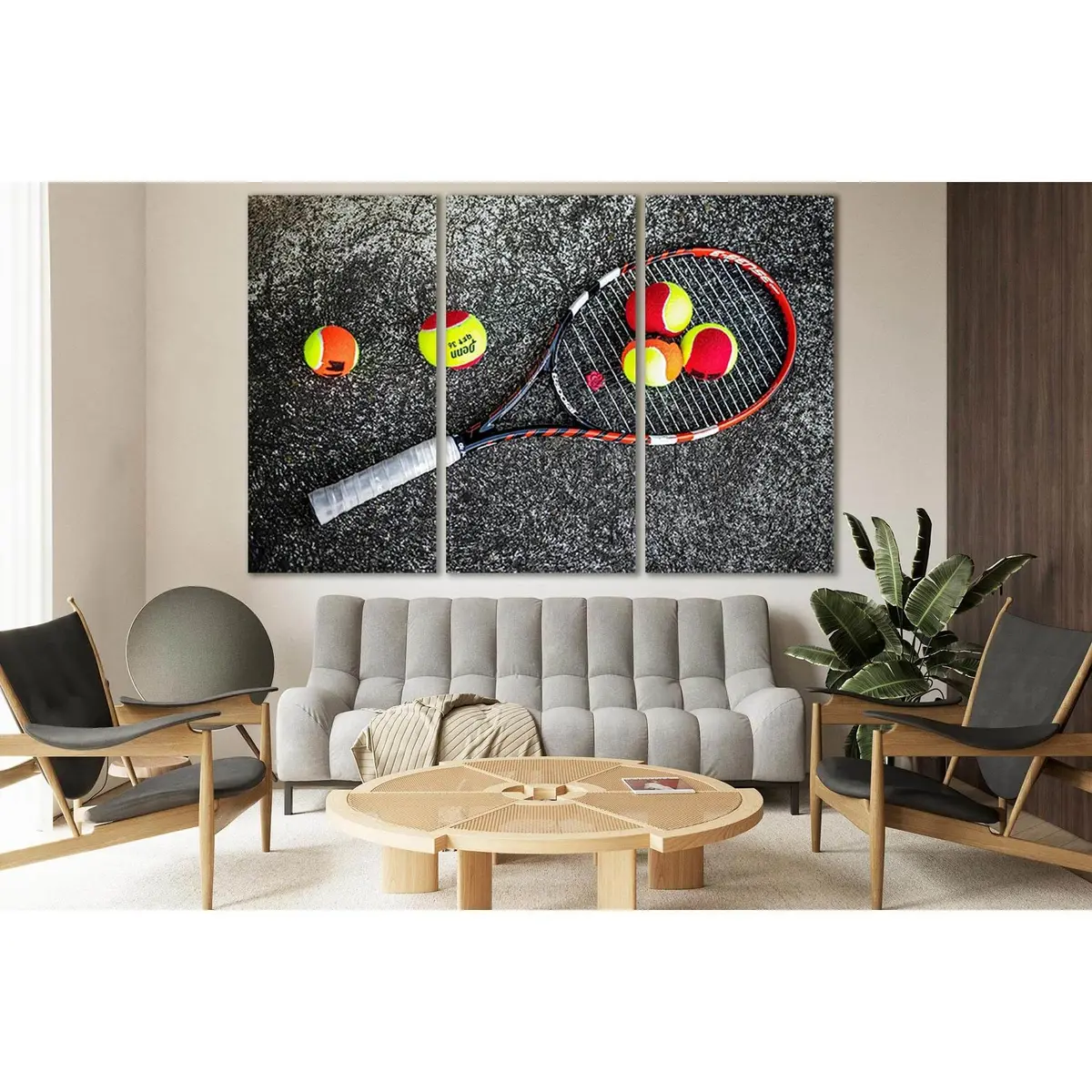 Tennis Racket With Balls №Sl908 Ready To Hang Canvas Print 5
