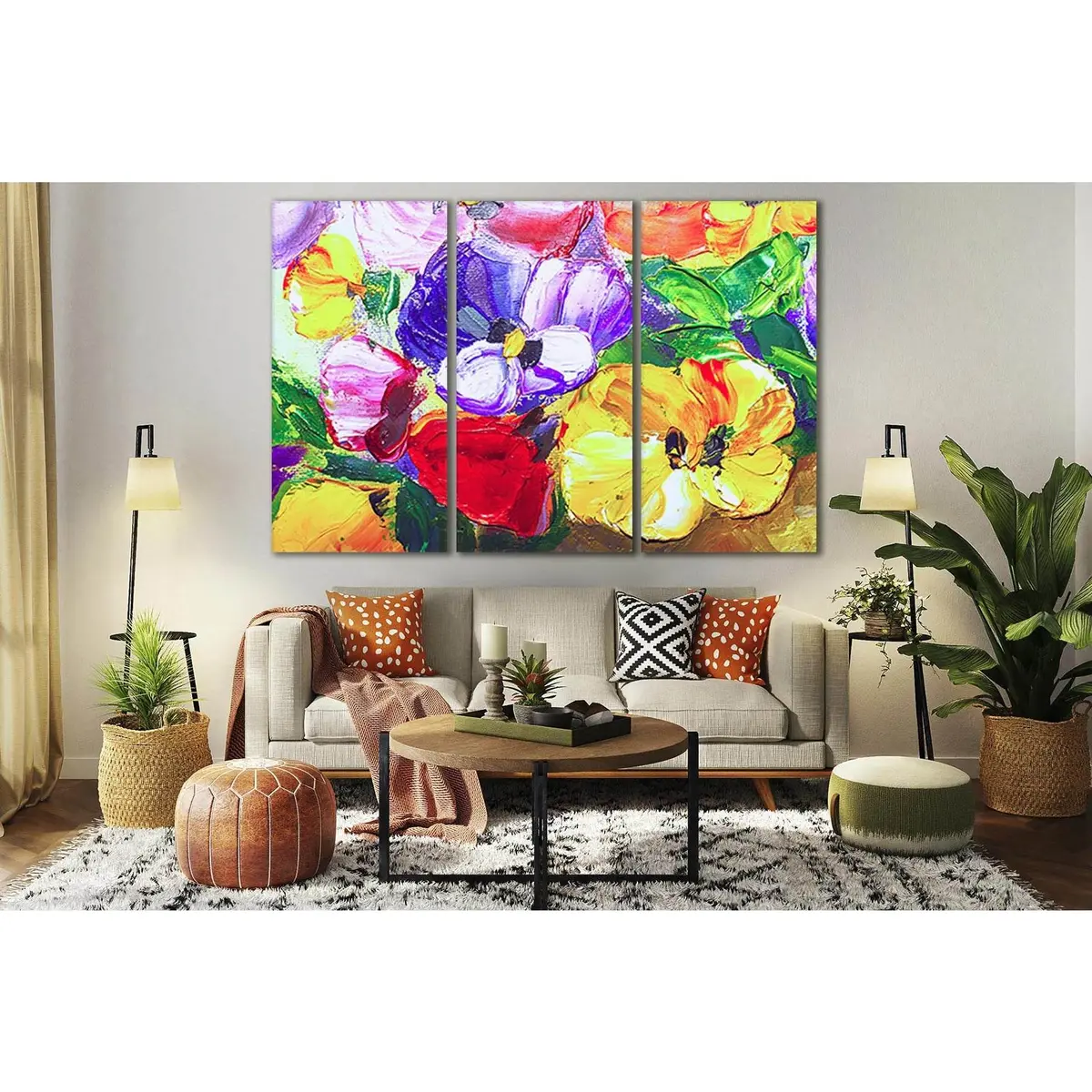 Texture Oil Painting Flowers №Sl595 Ready To Hang Canvas Print 5