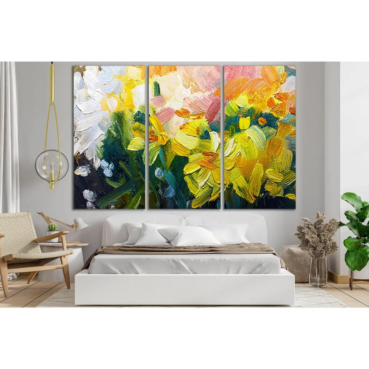 Texture Oil Painting Flowers №Sl605 Ready To Hang Canvas Print 5
