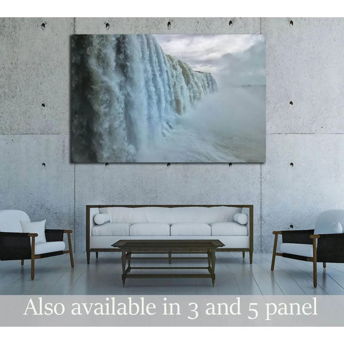 The Amazing And Beautiful Iguazu Falls Of South America №2858 Ready To Hang Canvas Print 1