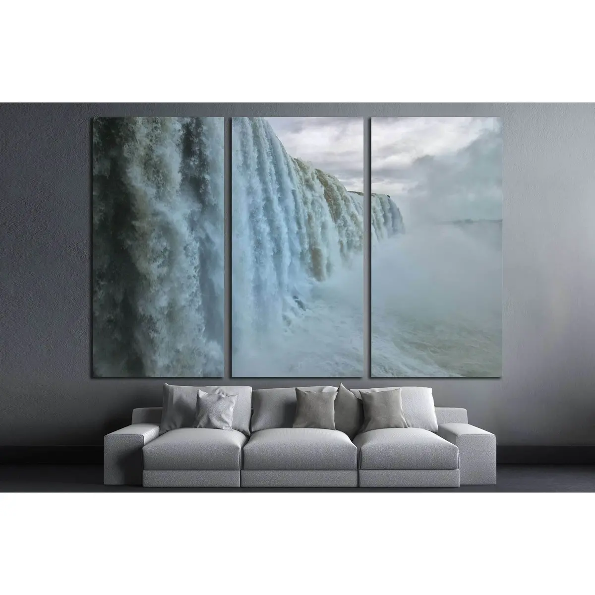 The Amazing And Beautiful Iguazu Falls Of South America №2858 Ready To Hang Canvas Print 5