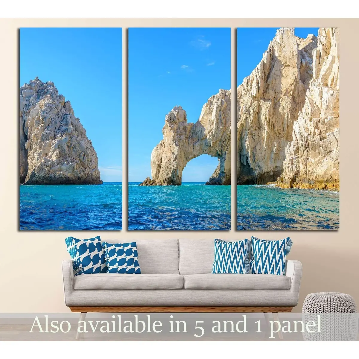 The Arch Point (El Arco) At Cabo San Lucas, Mexico №3076 Ready To Hang Canvas Print 5