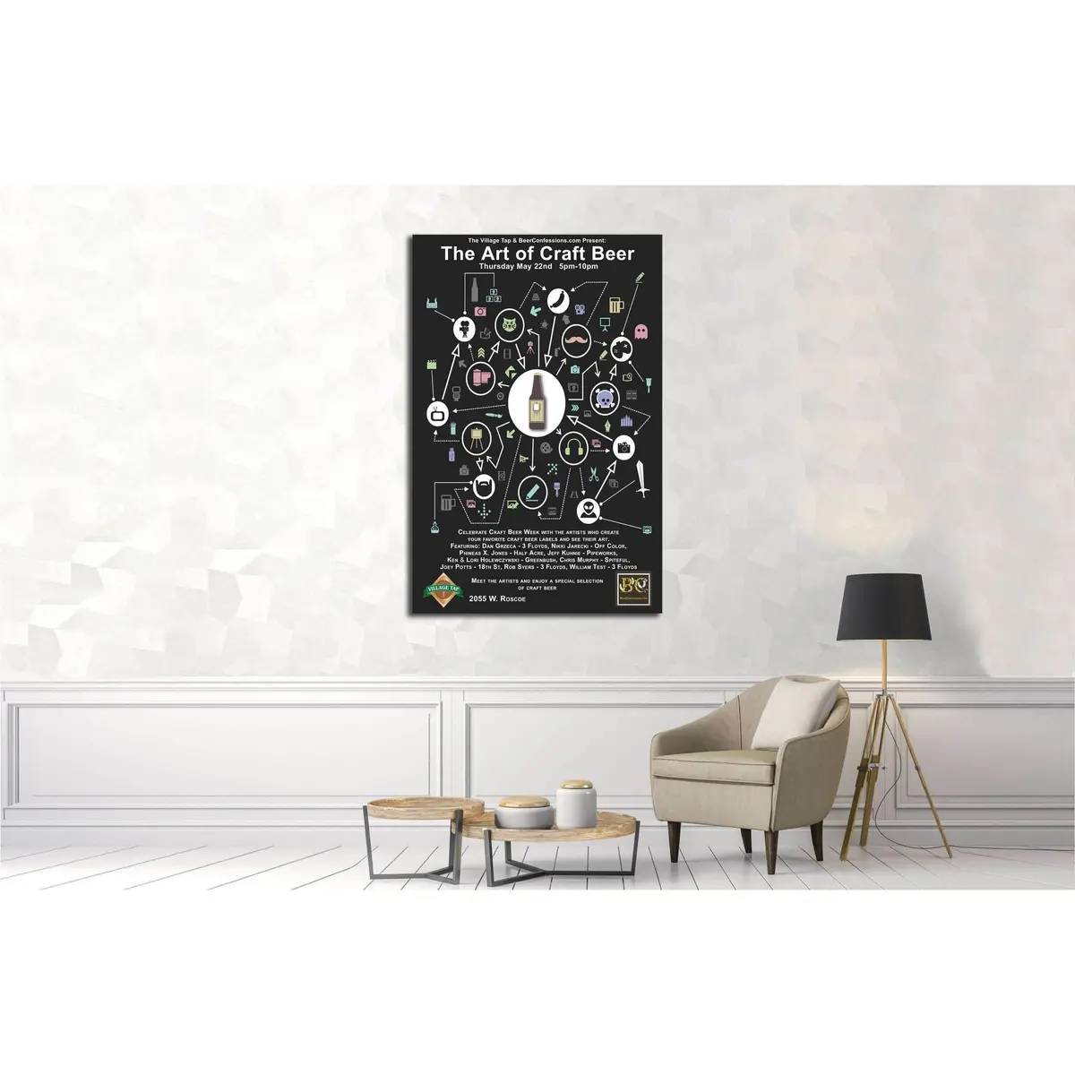 The Art Of Craft Beer №3427 Ready To Hang Canvas Print 3