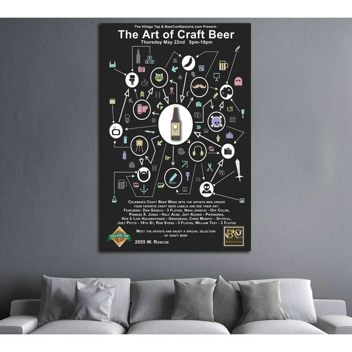The Art Of Craft Beer №3427 Ready To Hang Canvas Print 1