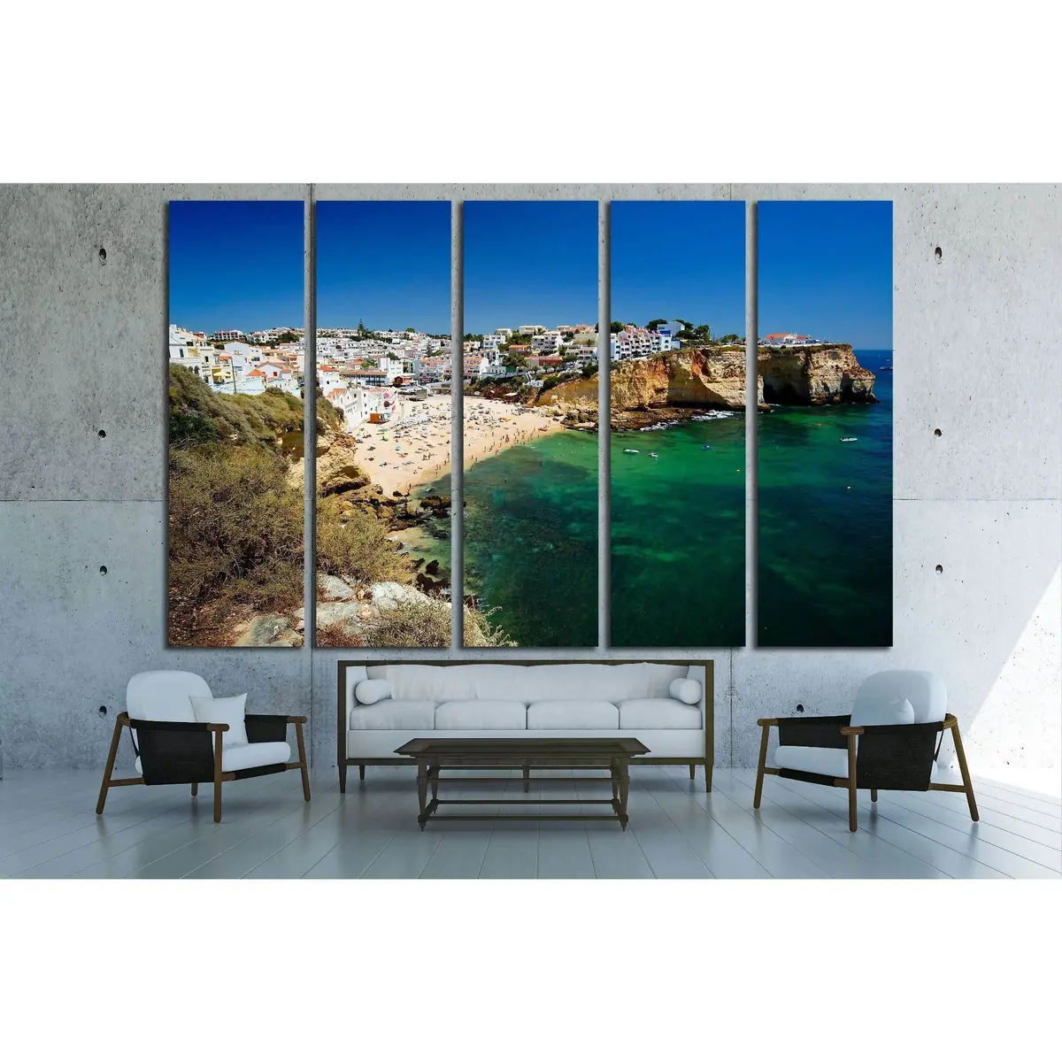 Stunning Carvoeiro, Portugal Canvas Print №2582 – Pre-Styled & Ready to Hang - Image 3
