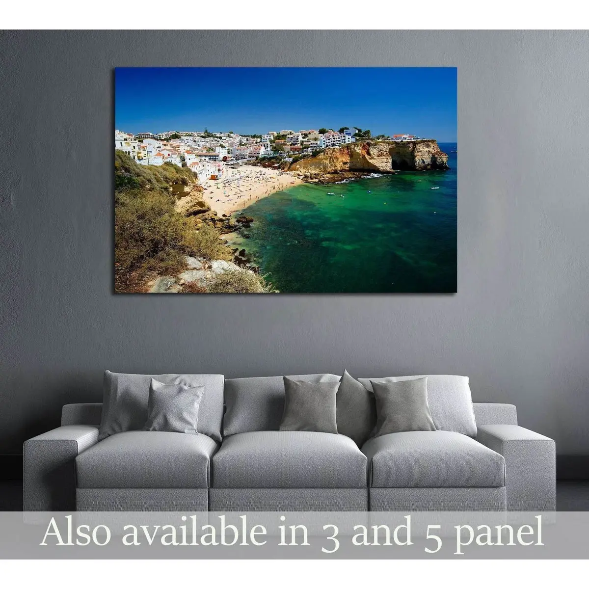 The Beautiful City Of Carvoeiro In Algarve, Portugal №2582 Ready To Hang Canvas Print 1