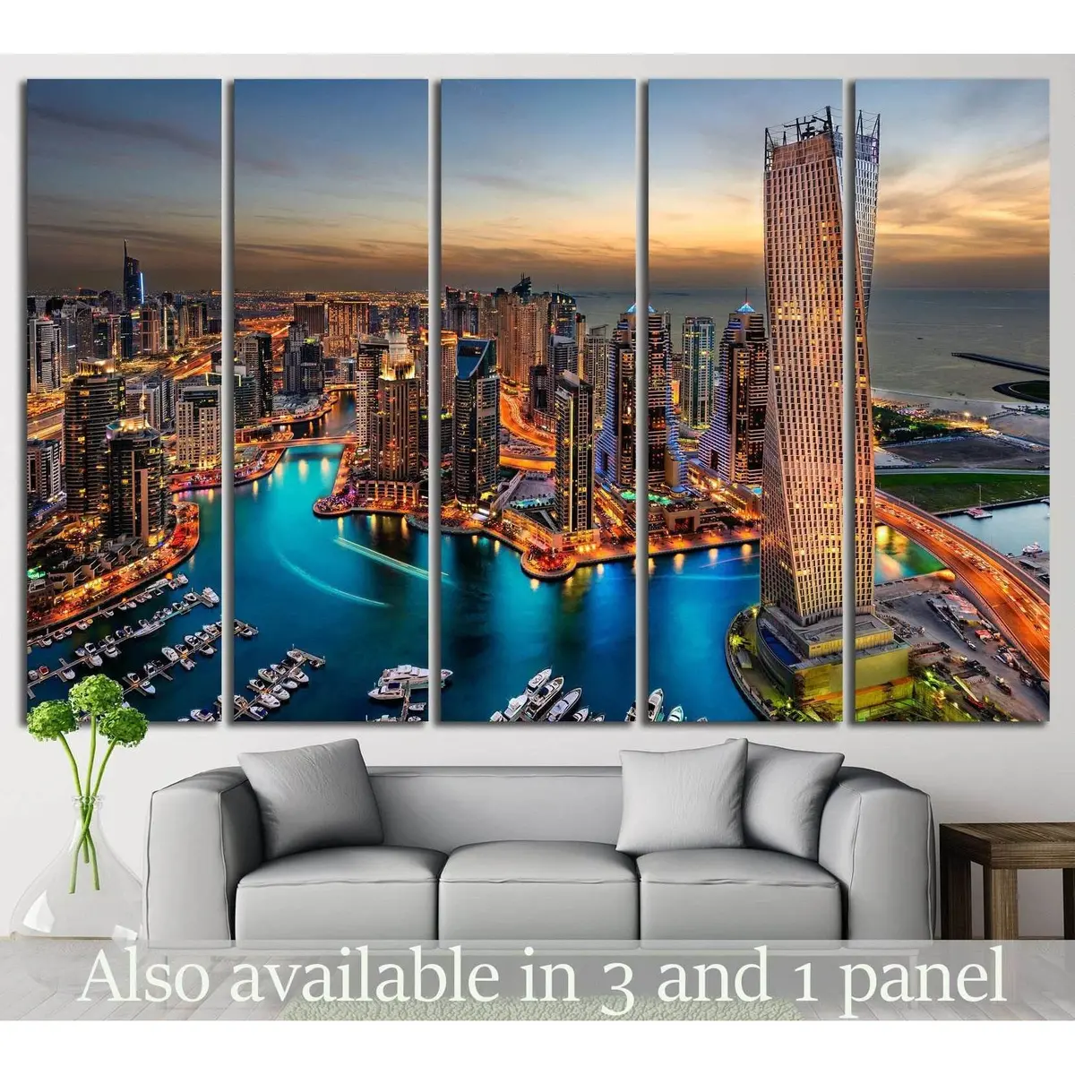 Marina Scene #588 Canvas Wall Art – Ready-to-Hang Print