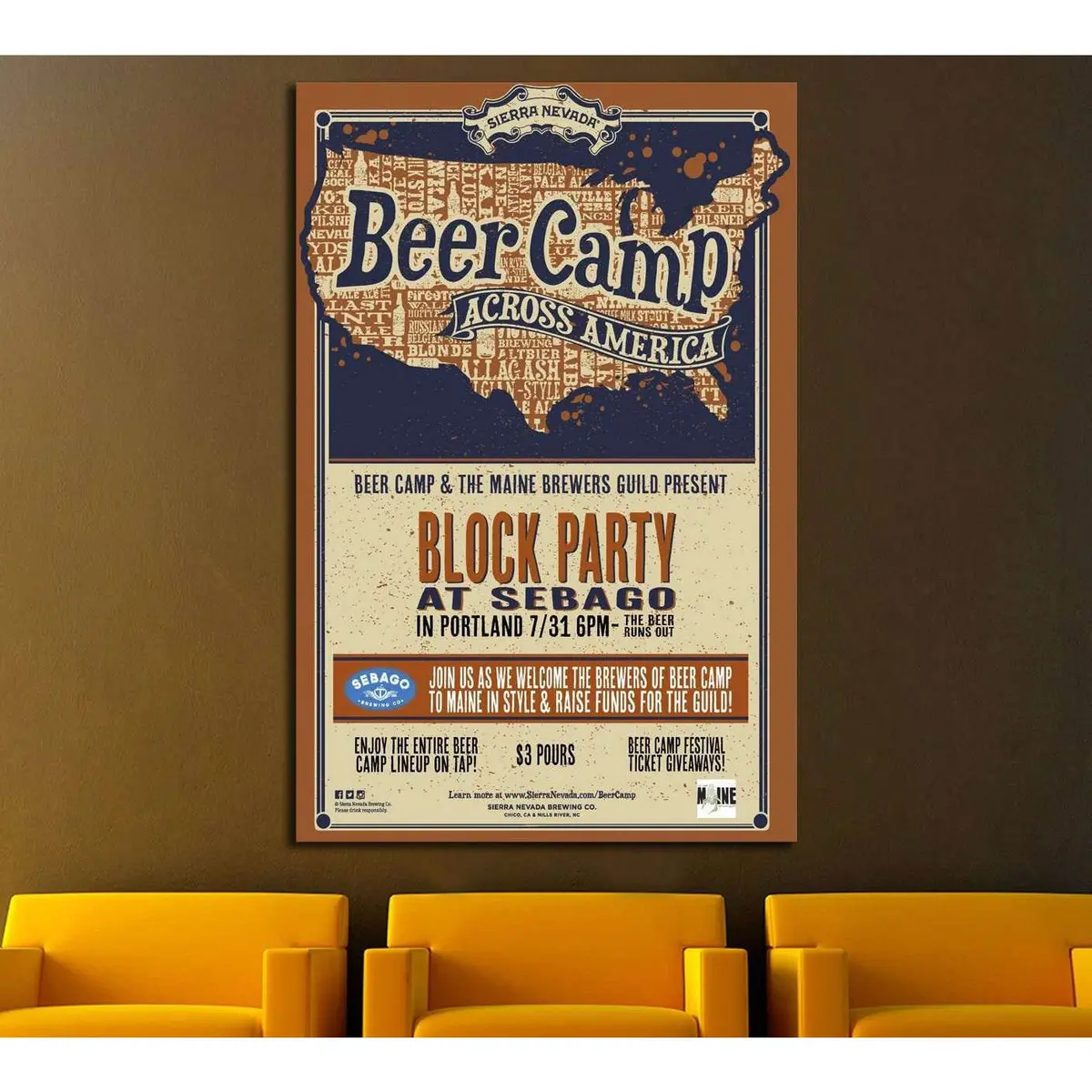 The Beer Camp №3481 Ready To Hang Canvas Print 1