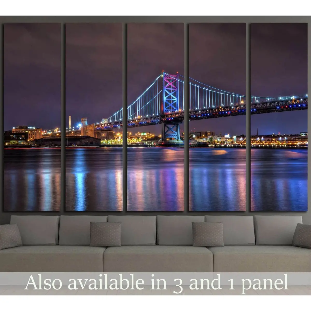 Benjamin Franklin Bridge #881 Premium Canvas Wall Art – Ready to Hang