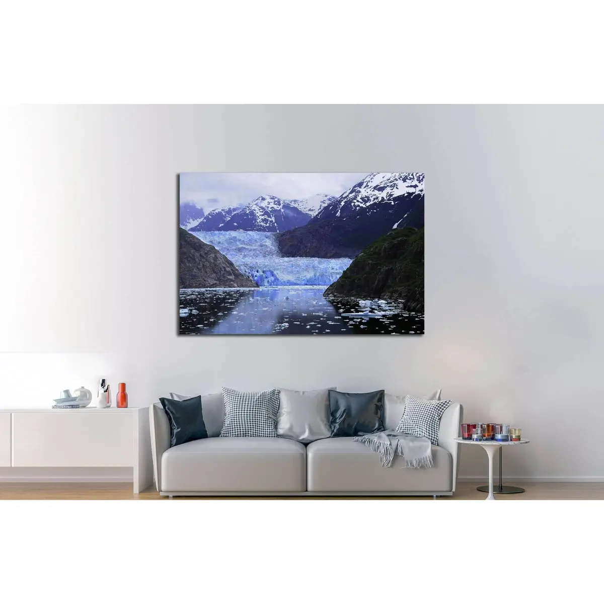 The Blue Sawyer Glacier At Tracy Arm Fjord, Alaska №2673 Ready To Hang Canvas Print 3