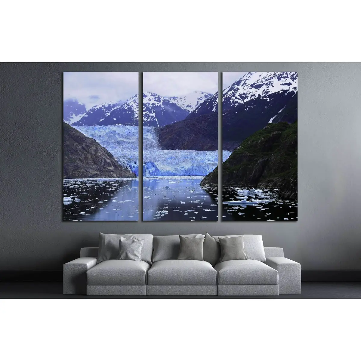 The Blue Sawyer Glacier At Tracy Arm Fjord, Alaska №2673 Ready To Hang Canvas Print 5