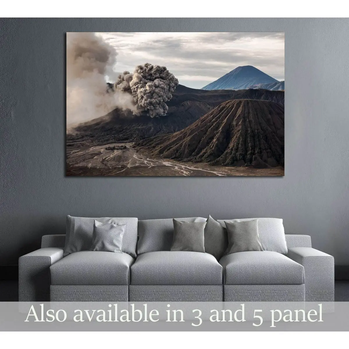 The Bromo Volcano Eruption, Java, Indonesia №3097 Ready To Hang Canvas Print 1