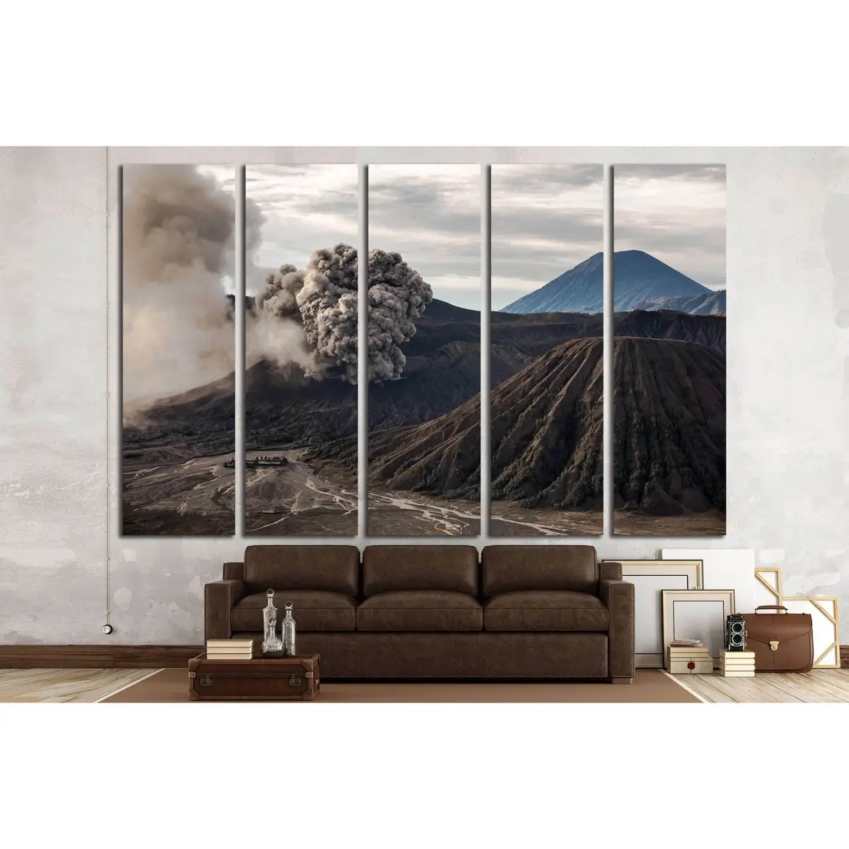 Bromo Volcano Eruption Canvas Wall Art – Ready-to-Hang Print from East Java, Indonesia - Image 3