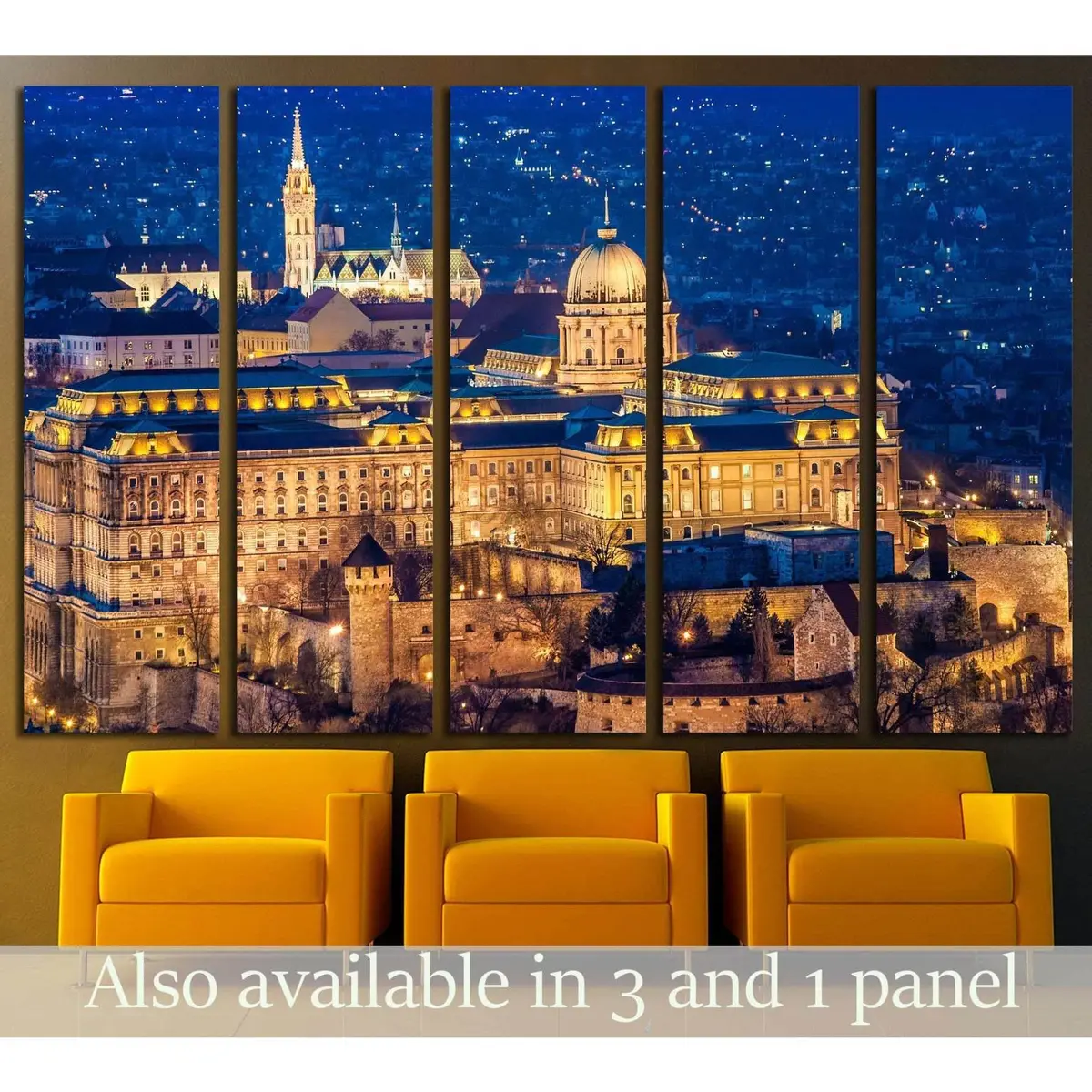 Buda Castle Budapest Canvas Wall Art Print #1770