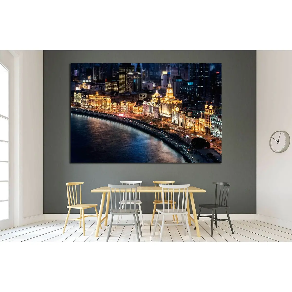 The Bund, Shanghai №1536 Ready To Hang Canvas Print 2