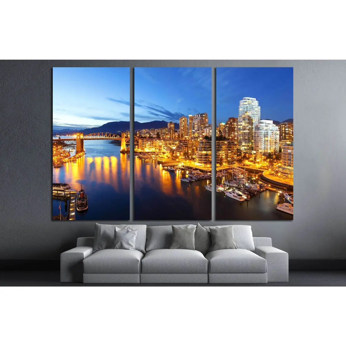 The City Of Vancouver In Canada №2038 Ready To Hang Canvas Print 5