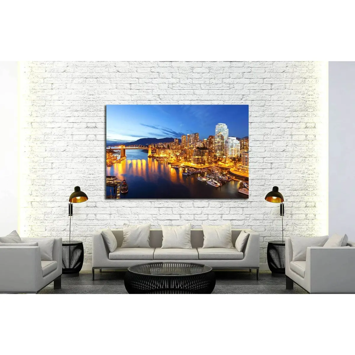 The City Of Vancouver In Canada №2038 Ready To Hang Canvas Print 3