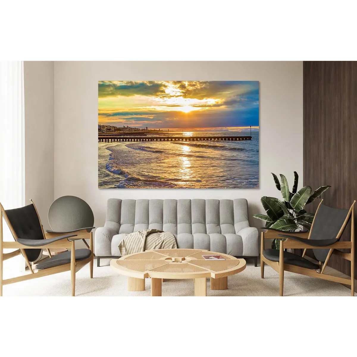 The Coast In The Sun №D1238 Ready To Hang Canvas Print 1