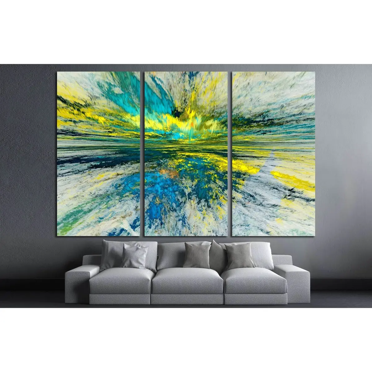 The Colors In The Series, Fancy Paint. Background Consists Of Fractal Color Texture №2884 Ready To Hang Canvas Print 5