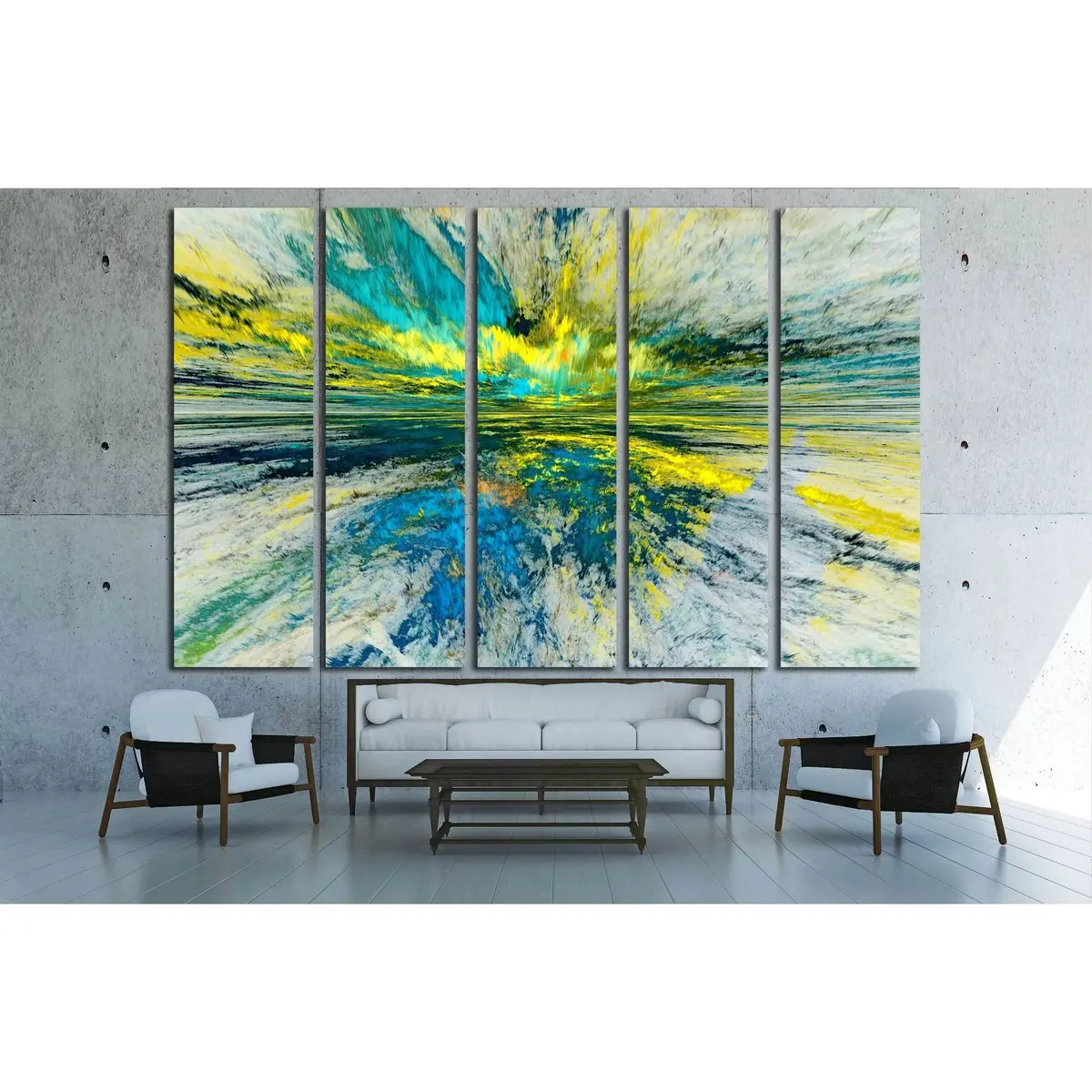Abstract Fractal Color Texture Canvas Print №2884 – Stylish Ready-to-Hang Wall Art - Image 3