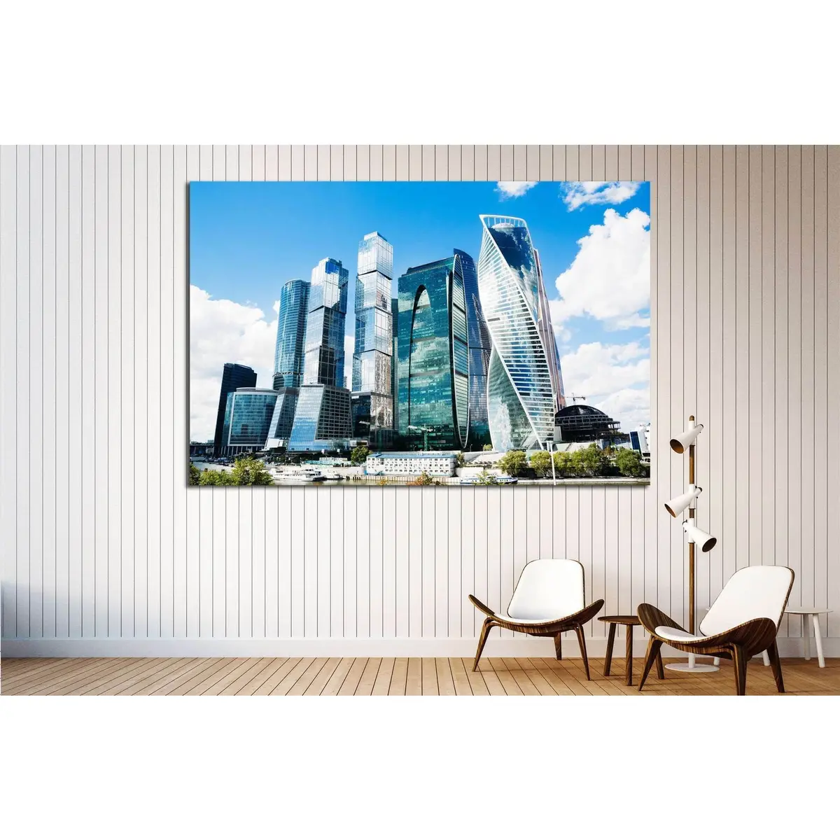 The Complex Of Buildings Moscow City №1556 Ready To Hang Canvas Print 2