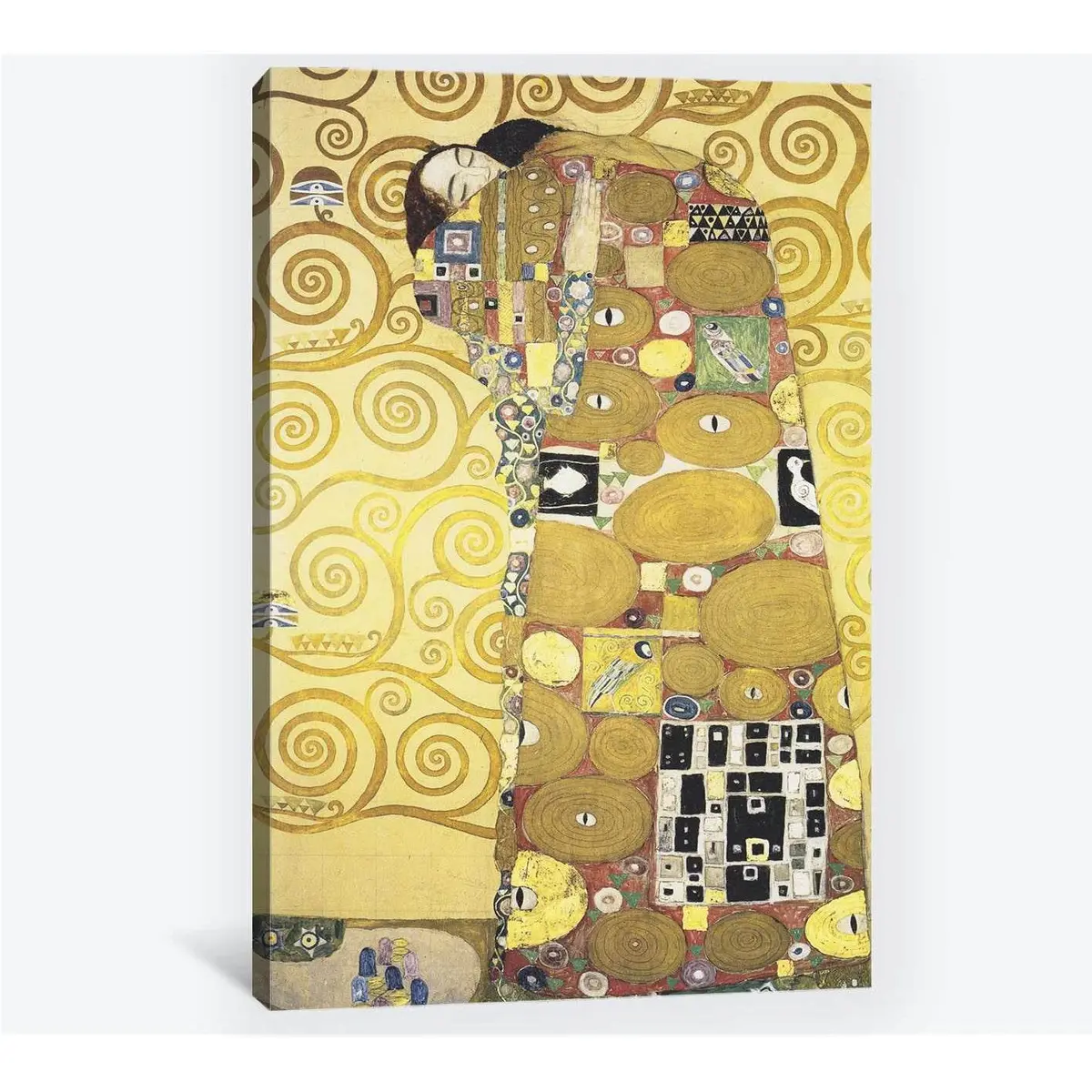 The Embrace, Stoclet Frieze Panel, 1905-11 - Ready To Hang Canvas Print 1