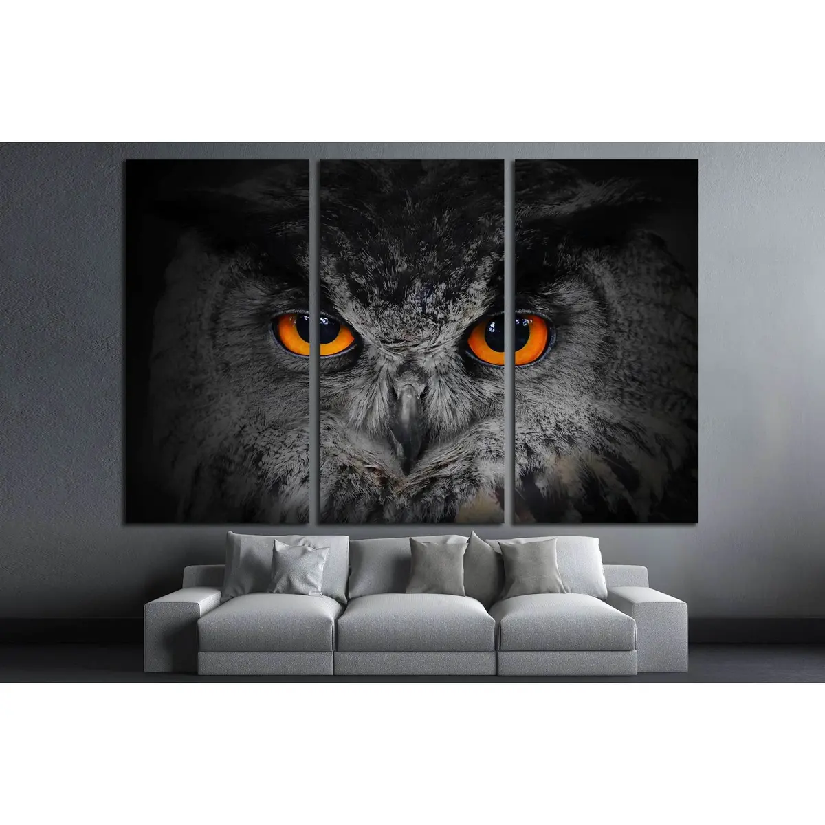 The Evil Eyes, Eagle Owl, Bubo Bubo №2339 Ready To Hang Canvas Print 5