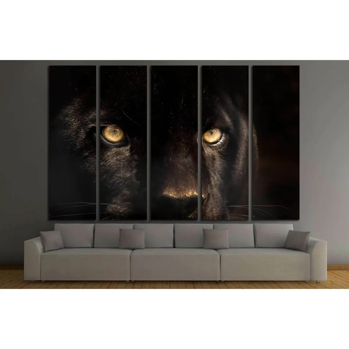 Black Panther Eyes Canvas Wall Art №2332 – Ready to Hang - Image 3