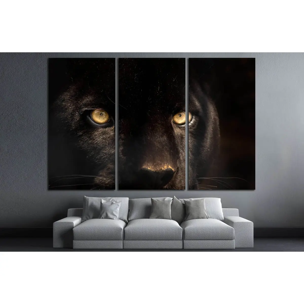 The Eyes Of A Black Panther №2332 Ready To Hang Canvas Print 5