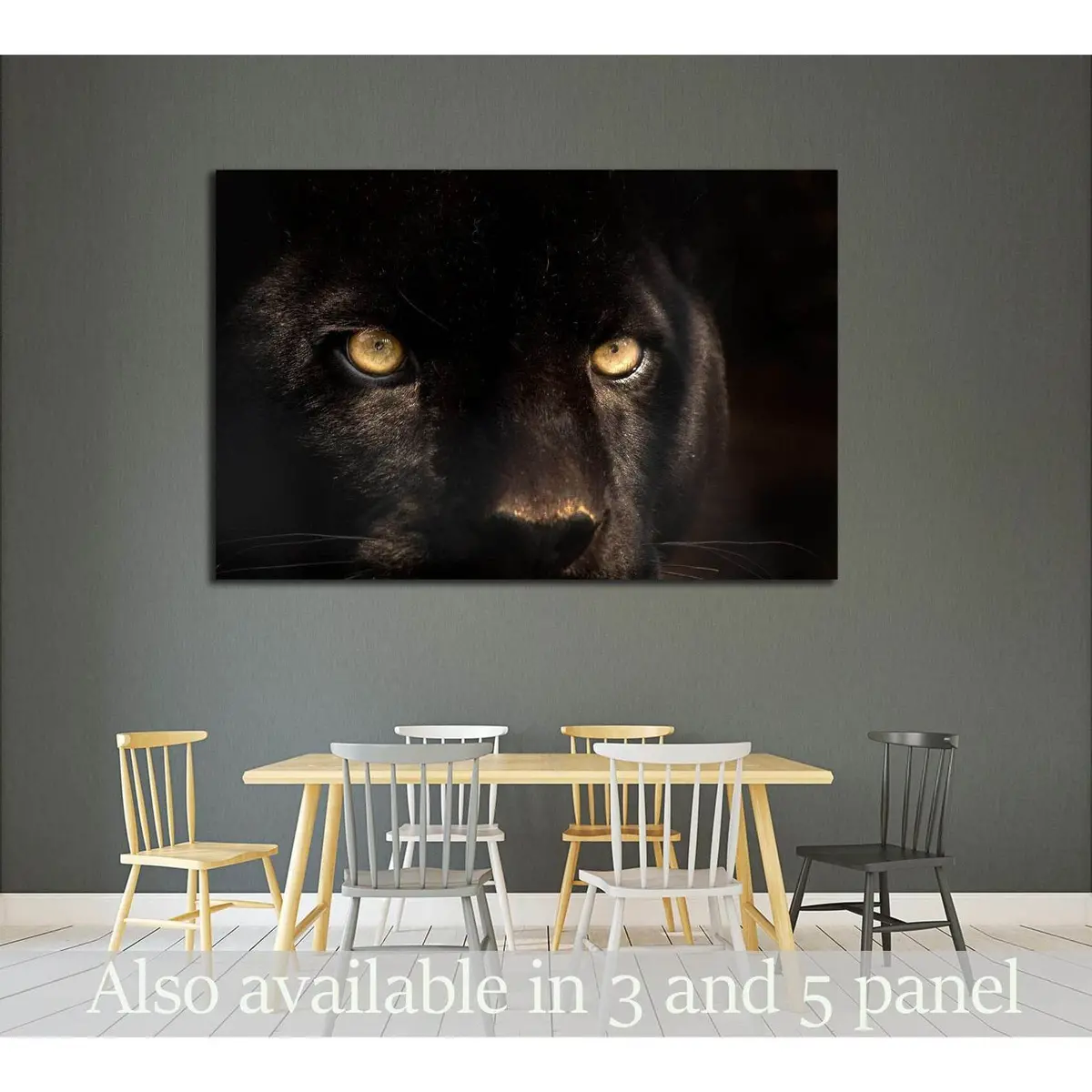 The Eyes Of A Black Panther №2332 Ready To Hang Canvas Print 1