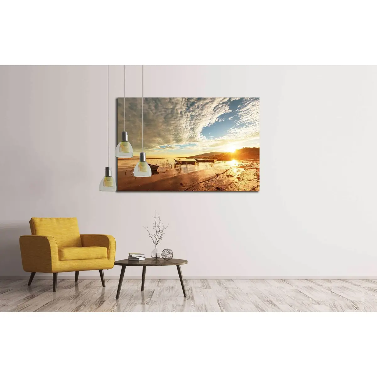 The Fishing Boats In Mexico №3155 Ready To Hang Canvas Print 3