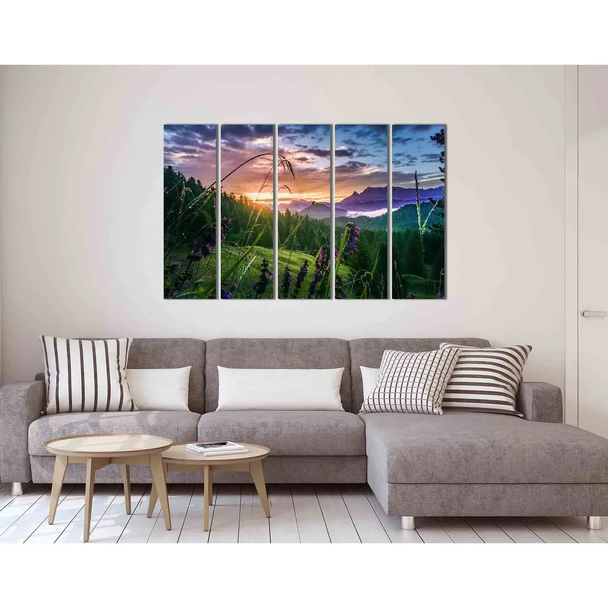 Sunset Forest Canvas Art №D1754 – Premium Ready-to-Hang Wall Decor - Image 3