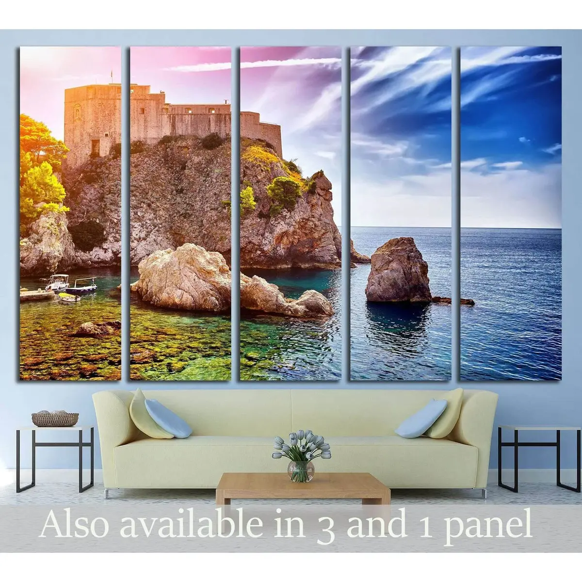 St. Lawrence Fortress (Fort Lovrjenac) Dubrovnik Croatia Wall Art №3190 – Premium Ready-to-Hang Canvas Print