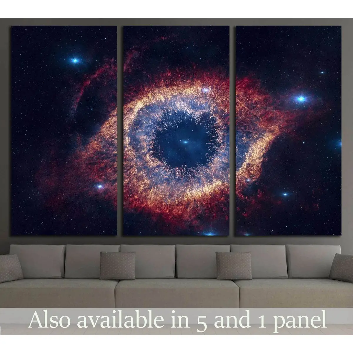 The Helix Nebula Is A Large Planetary Nebula Located In The Constellation Aquarius №2442 Ready To Hang Canvas Print 1